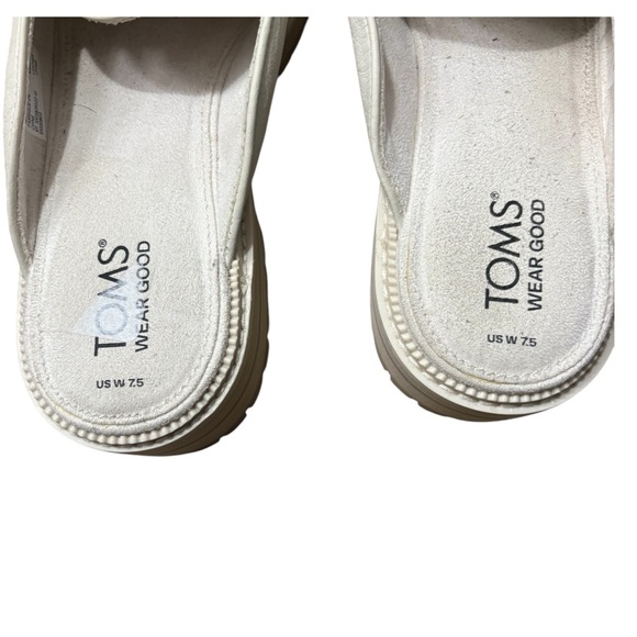 TOMS Cara Leather Loafer Mules in Light Sand Size 7.5 — GORGEOUS STAPLE!!! - Picture 8 of 9